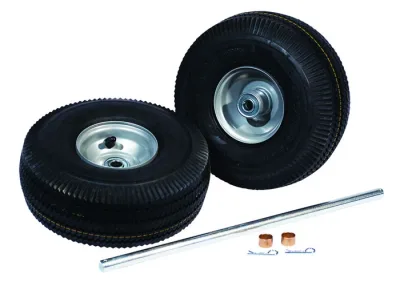 Replacement 10.5" Pneumatic Wheels and Axle Set for Single Gas Cylinder Hand Trucks
