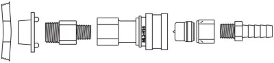 Replacement Stainless Steel Fitting Disconnect Assembly with EPDM for 3/8-IN ID Tube for 12018, Non-Installed