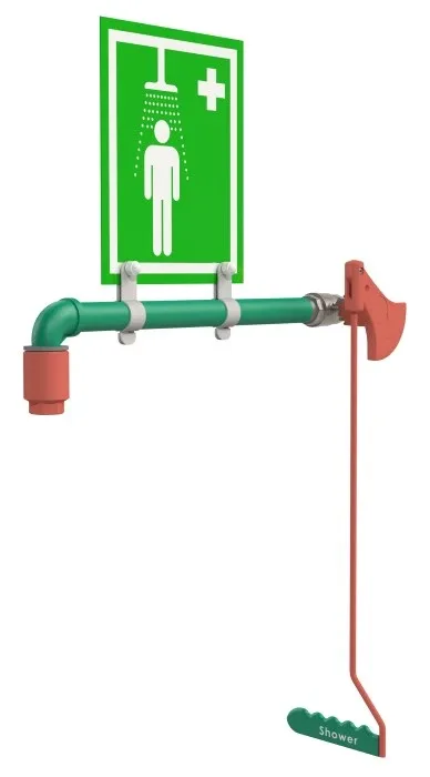 Ring Main Mount, Hughes Drench Shower, Galvanized Pipe - 23GRM