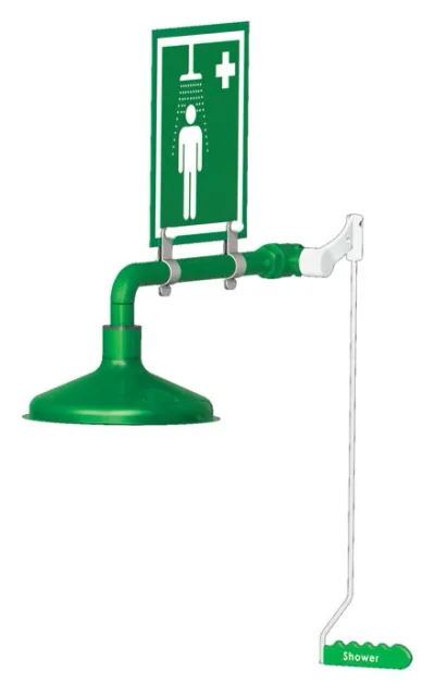 Ring Main Mount, Laboratory Hughes Drench Shower, Stainless Steel Pipe - L23GS
