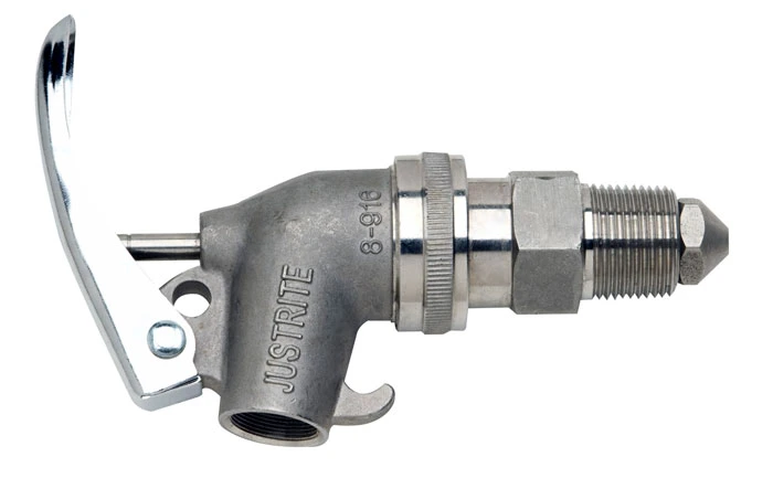 Safety drum Faucet, Stainless Steel, Internal Flame Arrester, Adjustable, 3/4" Bung - 08916