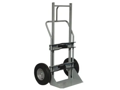 Single Cryogenic Cylinder Hand Truck, 10" Flat-Free Wheels