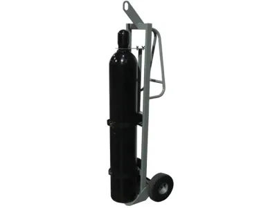 Single Cylinder Hand Truck with Hoist Ring, 10.5" Pneumatic Wheels