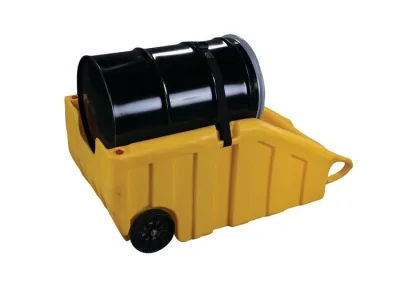 Spill Containment drum Dolly, Fits 55-Gallon Drums, Yellow - 1617Y