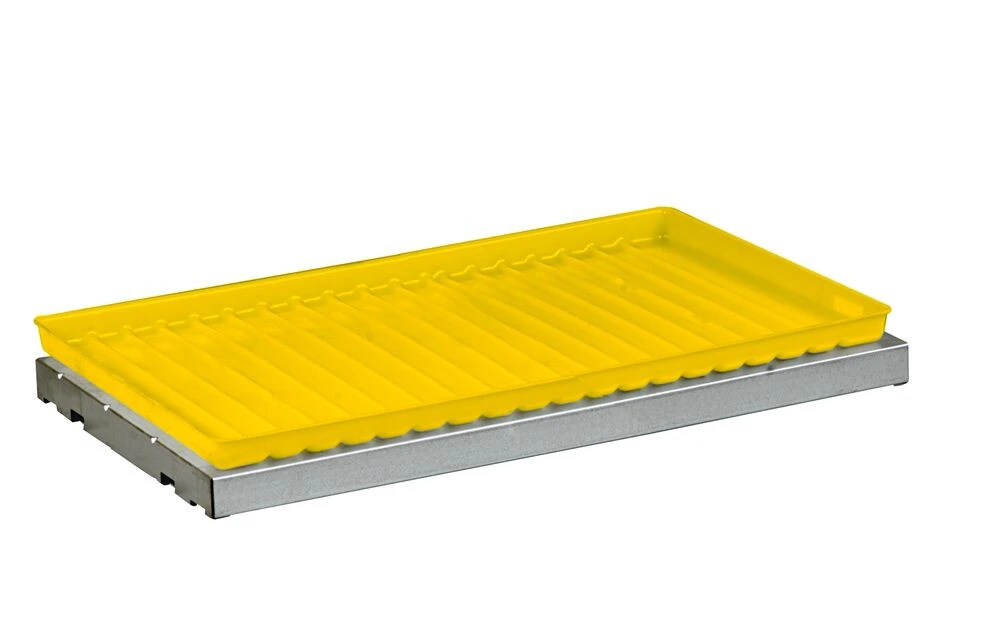 SpillSlope® Steel Shelf with Yellow Polyethelene Tray for 12, 15 Gallon Compac, 22 Gallon Slimline Safety Cabinet - 29060
