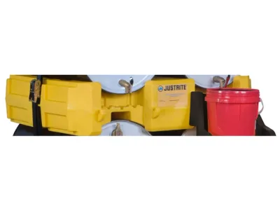 Stack Module for drum Management System, Forklift Channels, Polyethylene, Yellow