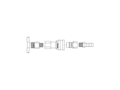 Stainless Steel Fitting Disconnect Assembly with EPDM for 3/8-IN ID Tube, Installed