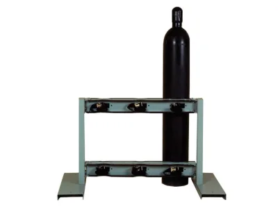 Steel Gas Cylinder Stand, 6 Cylinder Capacity, Back-to-Back