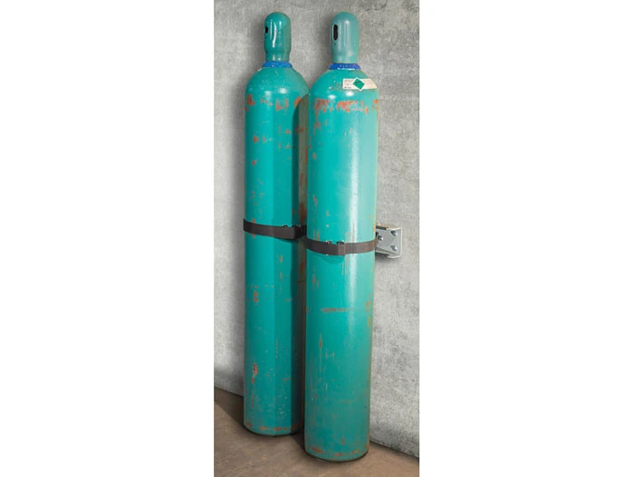 Steel Gas Cylinder Support Bracket, Two 12" Cylinder Capacity, Wall Mount - 35264