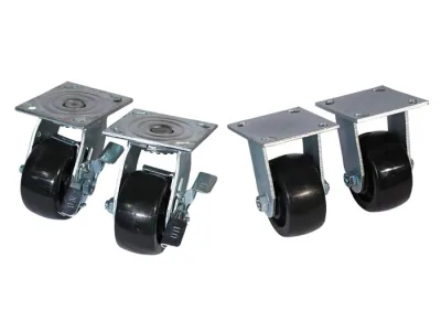 Swivel Caster Set for Gas Cylinder Carts, 4"
