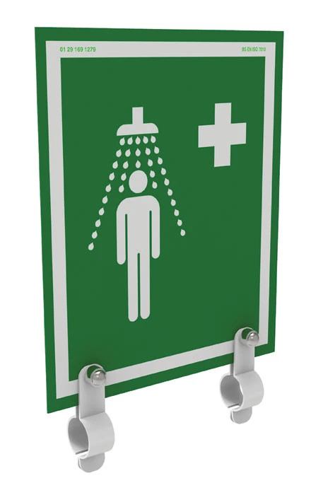 Universal Safety Shower Sign for Hughes Indoor/Outdoor Showers w/o Insulation - S-BRAC-SIGN-UNH