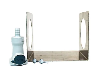 Wall Bracket Kit with Prolypropylene Connector to Relocate the HPLC Coalescing/Carbon Filter