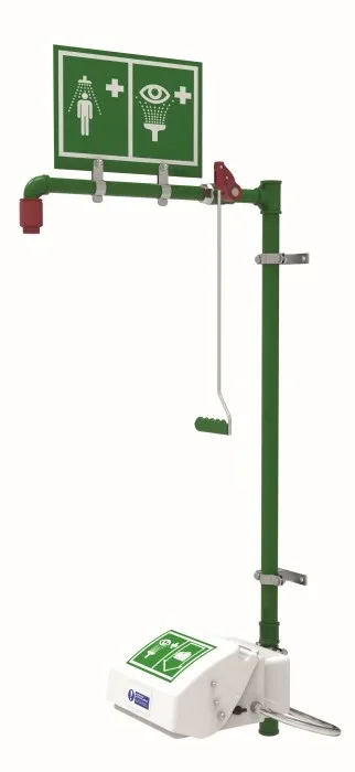 Wall Mount, Closed ABS Bowl, Hughes Combination Shower, Galvanized Pipe - 33G45G