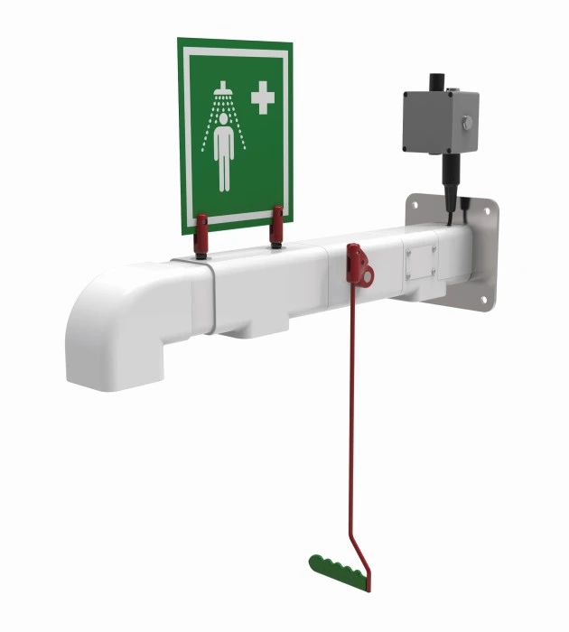 Wall Mount, Freeze Protected Hughes Drench Shower, Stainless Steel Pipe, 120V - H2GS-1H