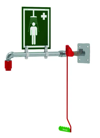 Wall Mount, Hughes Drench Shower, Galvanized Pipe - 23GH