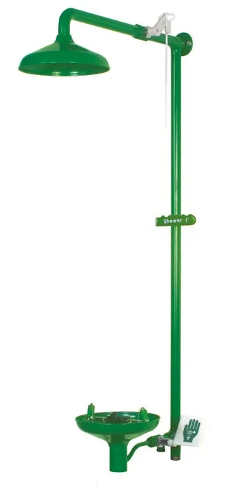 Wall Mount, Open ABS Bowl, Laboratory Hughes Combination Shower, Stainless Steel Pipe - L33GS34G