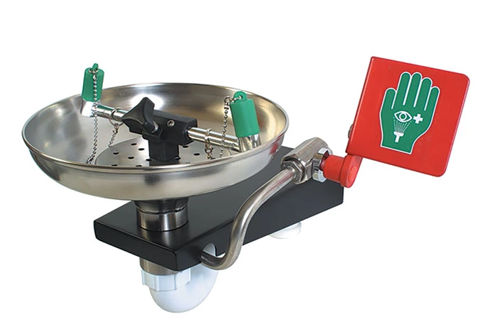 Wall Mount, Open Stainless Steel Bowl, Hughes Eye/Face Wash - 85GEW