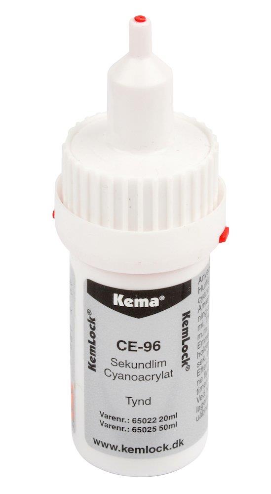 Kema Kemlock CE-96 Cyanoacrylate Adhesive Clear - 20 g for Plastic, Elastomer, Rubber