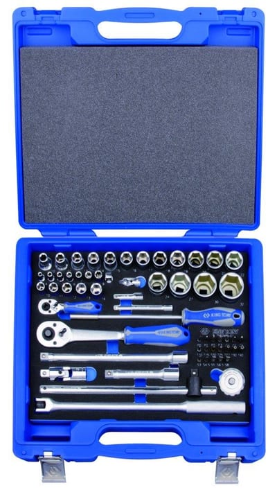 King Tony 7560MRV01 Socket Wrench Set 4-32 mm - 1/4 & 1/2", 60PCS
