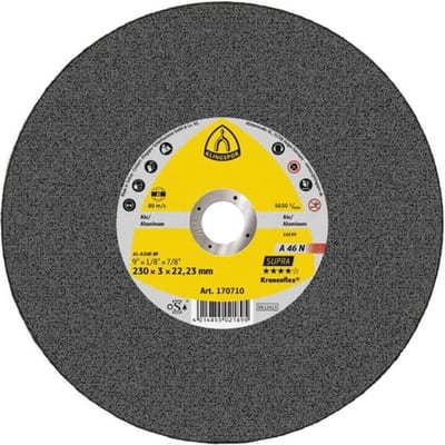 Klingspor A46N Cutting Disc Supra offset - 22.23mm, Aluminium