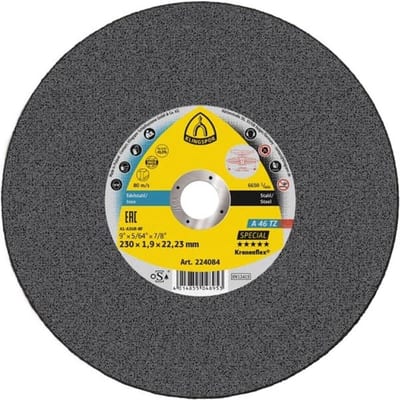 Klingspor A46TZ Cutting Disc Special plan - 22.23mm, steel, Stainless steel