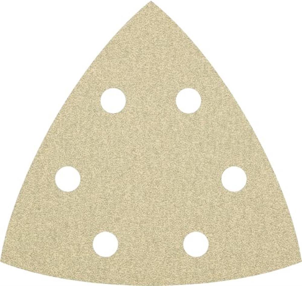 Klingspor PS33K Triangular Sandpaper - Grain 120, 96mm, Paint/Filler/Lacquer/Plastic, 6 Holes