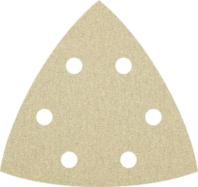 Klingspor PS33K Triangular Sandpaper - Grain 120, 96mm, Paint/Filler/Lacquer/Plastic, 6 Holes
