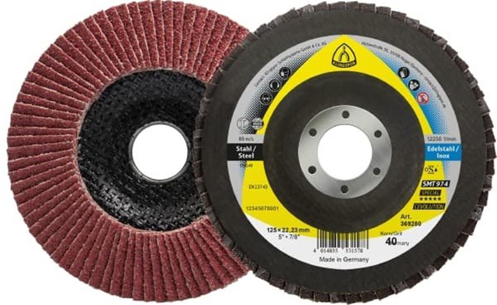 Klingspor SMT974 Flap Disc - 125mm, 40, Ceramic korund