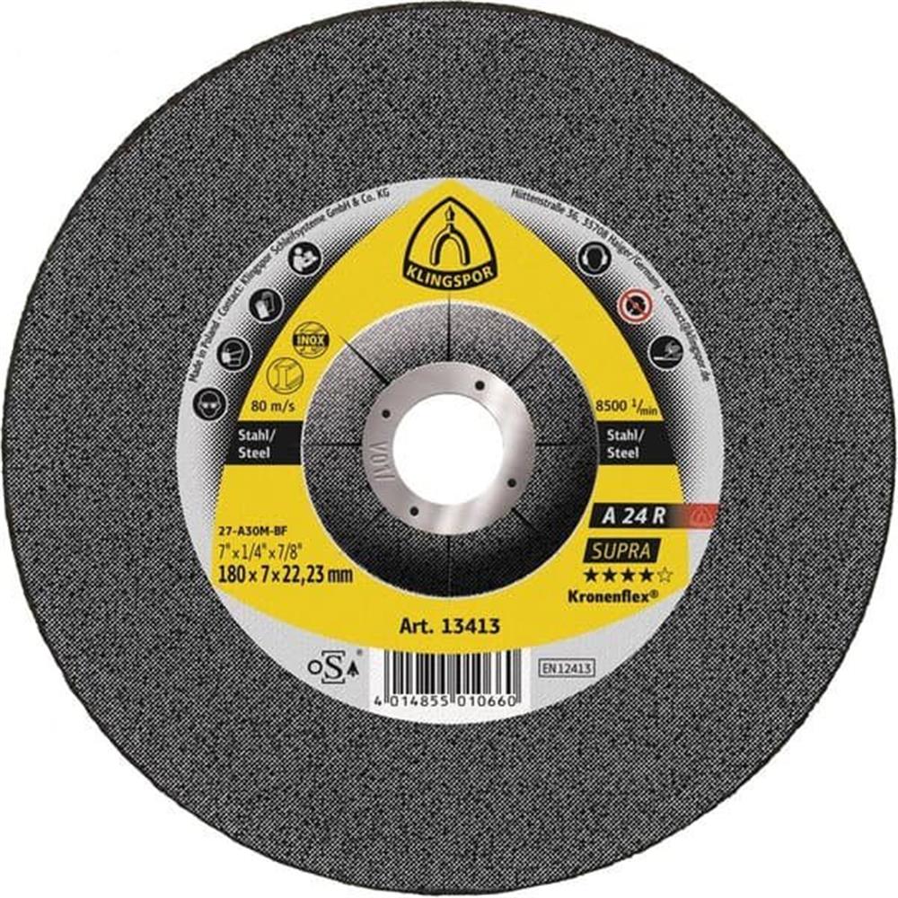 Klingspor Supra A24R Grinding Disc SUPRA 125-6.0 offset steel Offset - 22.23mm