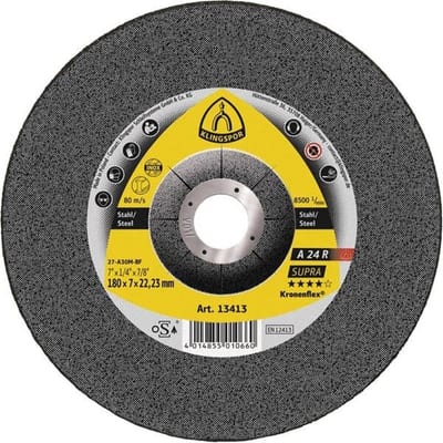 Klingspor Supra A24R Grinding Disc SUPRA 125-6.0 offset steel Offset - 22.23mm