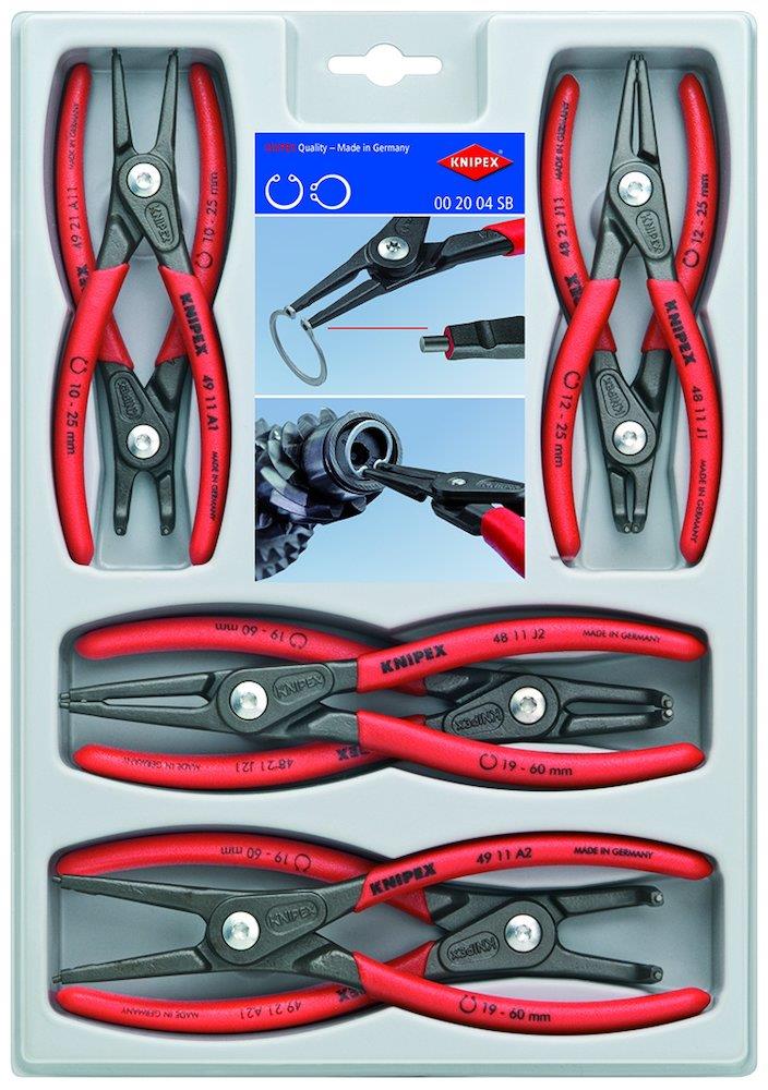 Knipex 0020 04 Precision Circlip Pliers Set 8 pieces