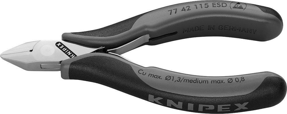 Knipex 7742 Electronics Side Cutting Pliers spejlpoleret - 115mm, 1.3mm