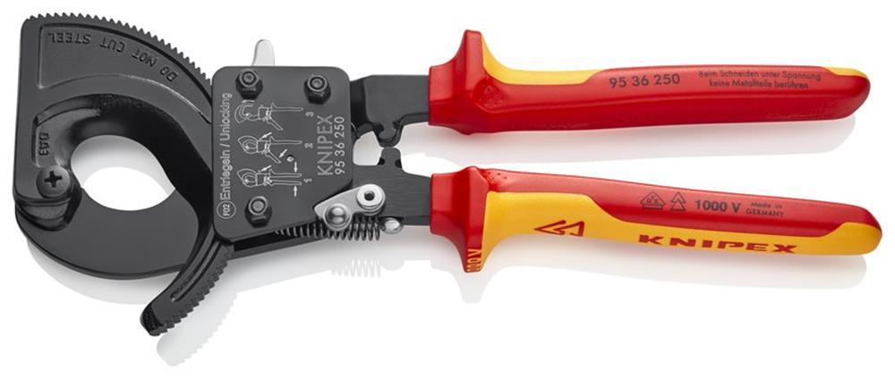 Knipex 9536 Cable Cutter VDE 1000 Volt - 32mm, 250mm, 240 mm²