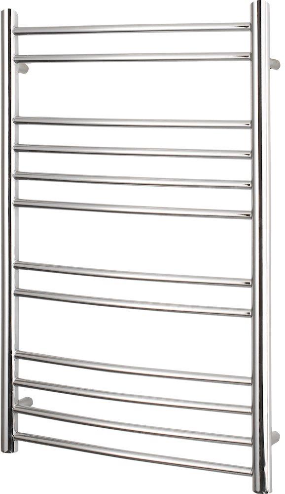Kriss Apollo Towel Warmer Chrome-Plated - 600 × 780 mm, Curved Horizontal, 12 Round Pipes