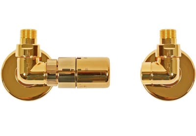 Kriss Corner Plus Valve set with room thermostat angle supply to left - 1/2"