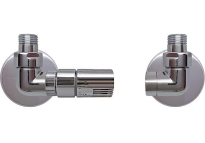 Kriss Corner Valve set with room thermostat angle run flow left - 1/2"