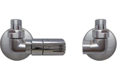 Kriss Corner Valve set with room thermostat angled supply to the left - 1/2" 10342944
