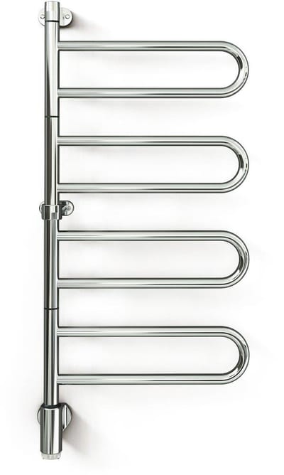 Kriss Flex U Towel Warmer - 450mm, 956mm, electric heating, chrome-plated, horizontal
