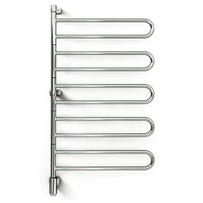 Kriss Flex U Towel warmer - 650mm, 1160mm, electric, chrome, horizontal round pipes, 5PCS