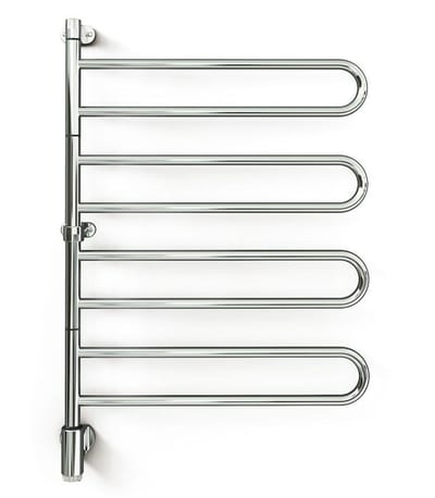 Kriss Flex U Electric Towel Warmer - 650mm, 956mm, chrome-plated, horizontal round pipes