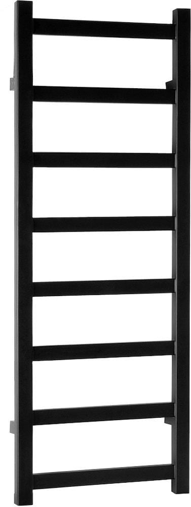 Kriss Manisa Towel Warmer 500 x 1000 mm - Combi Heating, Black, Horizontal Flat, 8 Pipes