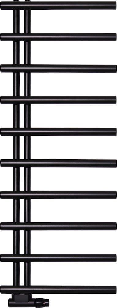 Kriss Merkur Towel Warmer 500 x 1263 mm Matte Black Central and Electric Heating