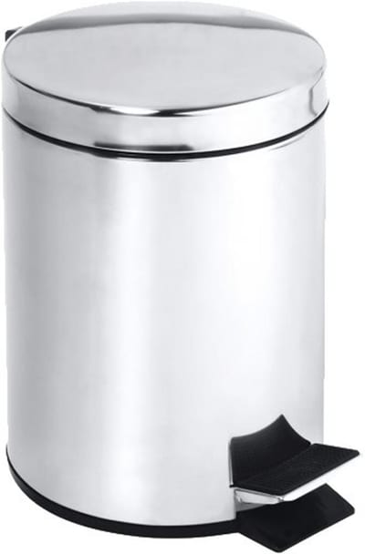 Kriss Simple Pedal Bin - 5L, Chrome-plated