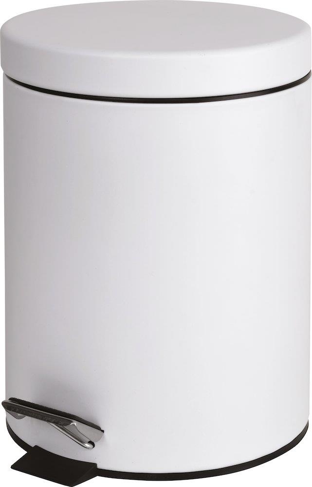 Kriss Simple Pedal Bin - 5L, white