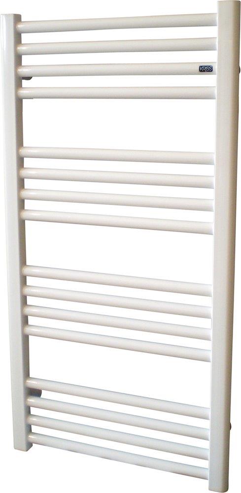 Kriss Space Towel Warmer 450 x 860 mm central/district/electric/combined heating white flat horizontal round tubes S8645H