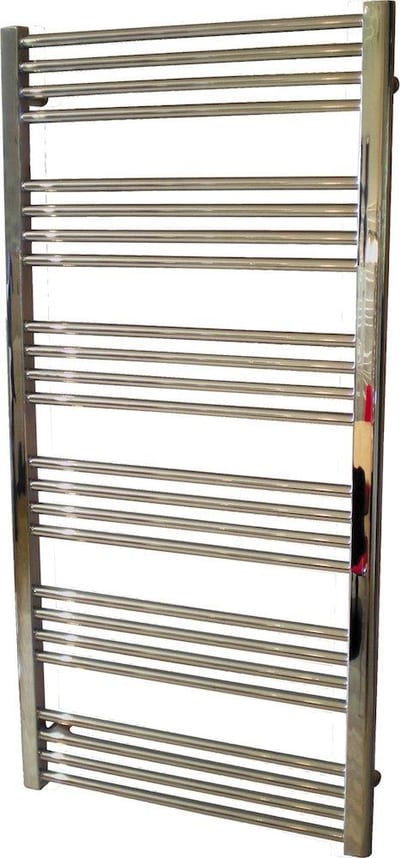 Kriss Space Towel Warmer 500 x 860 mm Chrome-Plated Flat Horizontal Round Tubes S8650C