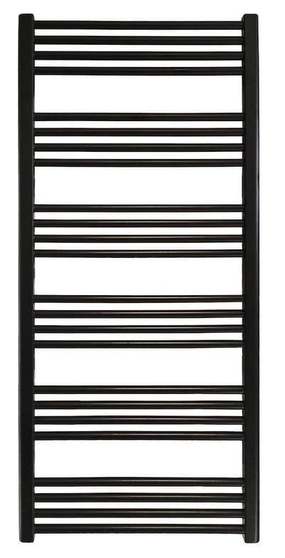 Kriss Space Towel Warmer 600x1337mm Matte Black Horizontal Round Tubes