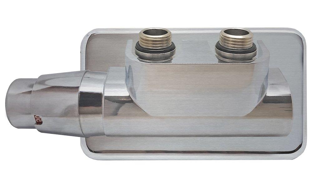 Kriss Twin Valve set with check valve angled supply to the right - 1/2"