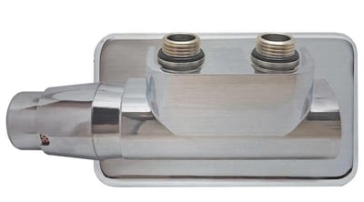 Kriss Twin Valve set with check valve angled supply to the right - 1/2"