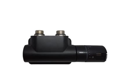 Kriss Twin Valve set with room thermostat angle flow to the right - 1/2"